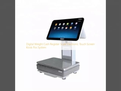 เครื่องชั่งเงินสดแบบลงทะเบียนน้ำหนักดิจิตอลหน้าจอสัมผัสระบบ Kiosk Pos