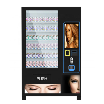 บริการตนเองหน้าจอสัมผัสขนตาผมงามเครื่องสำอางตู้จำหน่ายสีชมพู OEM Kiosk Machine