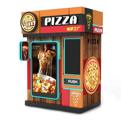 เครื่องคีออสก์หน้าจอสัมผัสแบบบริการตนเองพิซซ่าทำอาหารร้อนอาหาร Automatic Smart Vending Machine
