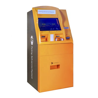 ตู้ชำระเงินแบบบริการตนเอง OEM 19 "เครื่องเอทีเอ็มที่จอดรถหน้าจอสัมผัส
