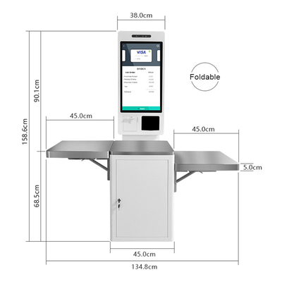 บริการตนเองเช็คเอาท์ Kiosk ชำระเงินเครื่อง POS สำหรับซูเปอร์มาร์เก็ต