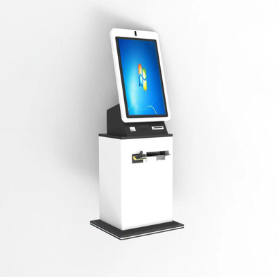 ตู้เอทีเอ็มแบบบริการตนเองสั่งซื้อเครื่องจ่ายเงินสดเครื่องเอทีเอ็ม Android Bank Payment Kiosk Nfc