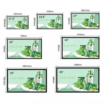 กระดานเมนูป้ายดิจิตอลติดผนังขนาด 43 นิ้วจอแสดงผล LCD หน้าจอโฆษณา