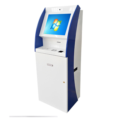 พีซีทัชสกรีนขนาด 19 นิ้ว แป้นพิมพ์การ์ดจ่ายแบบบริการตนเอง Kiosk