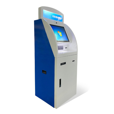 หน้าจอสัมผัสขายร้อน Self Service เครื่องจ่ายเงินสด A4 เครื่องพิมพ์รายงาน Self Service Kiosk Atm Machine