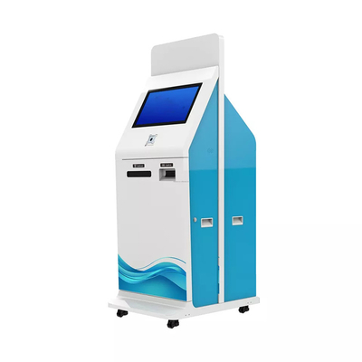 ลายนิ้วมือ Self Service Atm เครื่องฝากเงินสด เครื่องนับเงิน Kiosk Automatic Teller