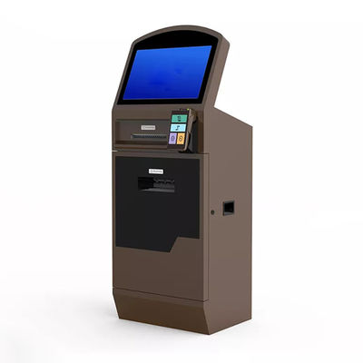 ลายนิ้วมือ Self Service Atm เครื่องฝากเงินสด เครื่องนับเงิน Kiosk Automatic Teller