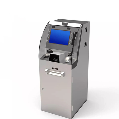 ลายนิ้วมือ Self Service Atm เครื่องฝากเงินสด เครื่องนับเงิน Kiosk Automatic Teller