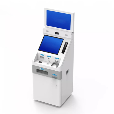 เครื่องอ่านบัตรเงินสด ATM หน้าจอสัมผัสคู่เครื่องสแกนรหัส Qr