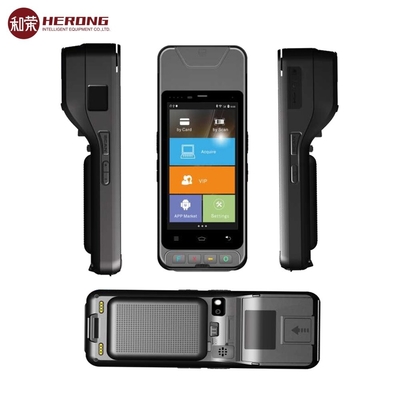 DDR3 Portable POS Terminal Android 8.1 Long Zebra 2D Scanner แบตเตอรี่ เวลาทํางาน > 8 ชั่วโมง