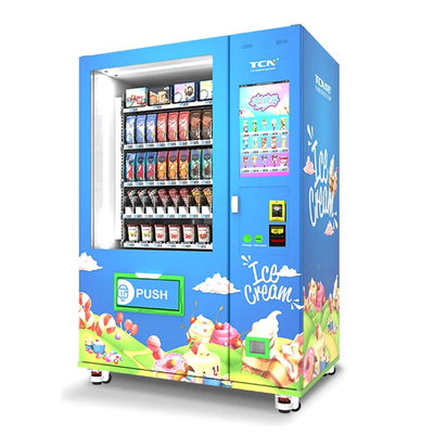 เครื่องขายของสําหรับไอศกรีม อาหารแช่แข็ง เครื่องขนส่งเงินด้วยตนเอง