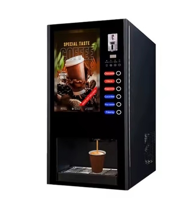 เครื่องขายเองสําหรับกาแฟร้อนหรือน้ําแข็ง ชาน้ํานมด้วยถ้วยตกอัตโนมัติ