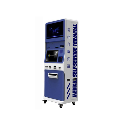 128G Double Screen Hospitality บริการตนเอง POS Kiosk พร้อมการพิมพ์เอกสาร A4