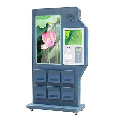จอสัมผัสขนาด 42 นิ้วจอแสดงผลคีออสก์ป้ายดิจิตอลพร้อมเครื่องอ่านบัตร RFID