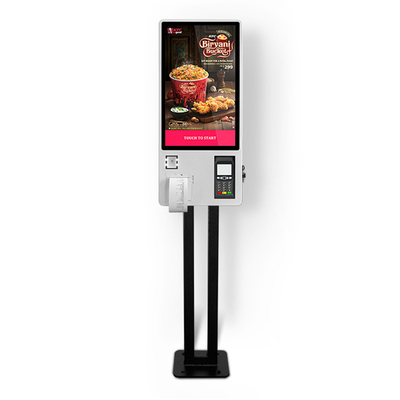 หน้าจอสัมผัสคิวธนาคาร เมนูร้านอาหาร โรงแรม บริการตนเอง สั่งซื้อ kiosk บริการพร้อมที่ใส่เครื่องอ่านบัตร