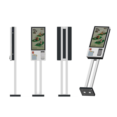 หน้าจอสัมผัสคิวธนาคาร เมนูร้านอาหาร โรงแรม บริการตนเอง สั่งซื้อ kiosk บริการพร้อมที่ใส่เครื่องอ่านบัตร