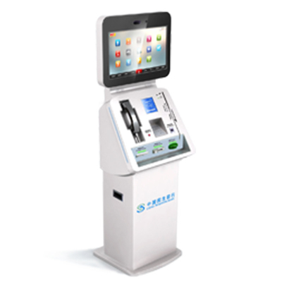 เครื่องฝากเงินสดแบบบริการตนเอง 24 นิ้วหน้าจอสัมผัสเครื่องถอนเงินธนาคาร